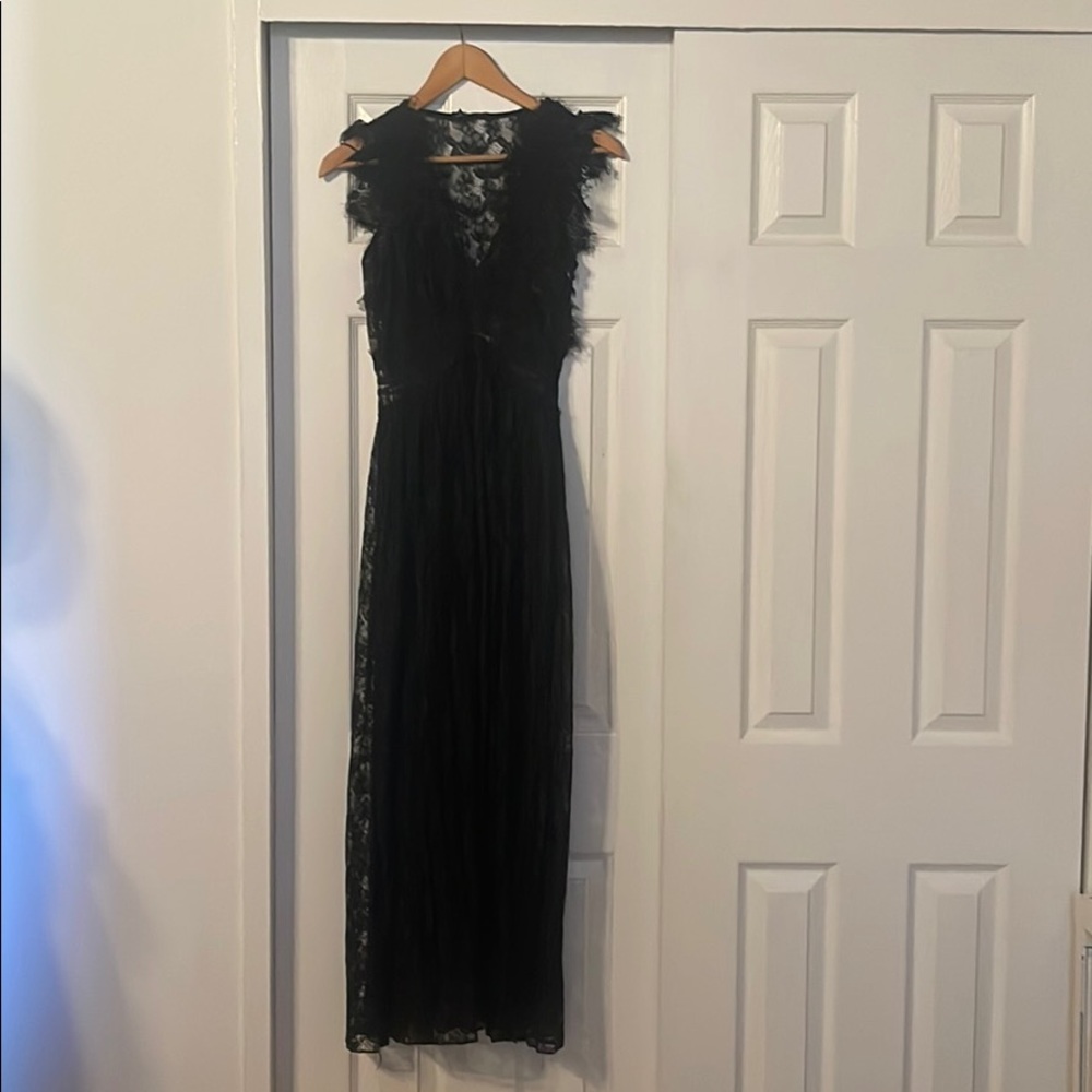 Zara long black lace dress, USA M